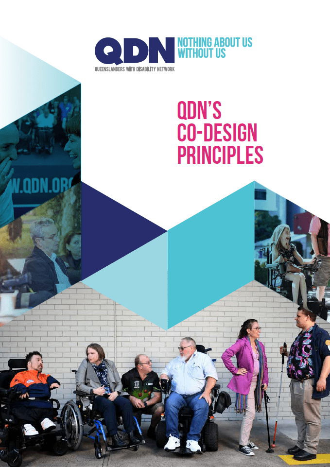 Image of the Title page of QDN's Co-Design Principles document