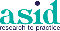 ASID logo, research to practice