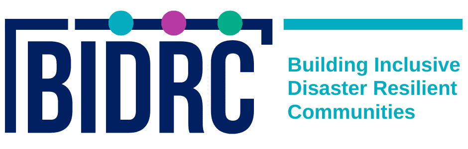 BIDRC Building Inclusive Disaster Resilient Communities.