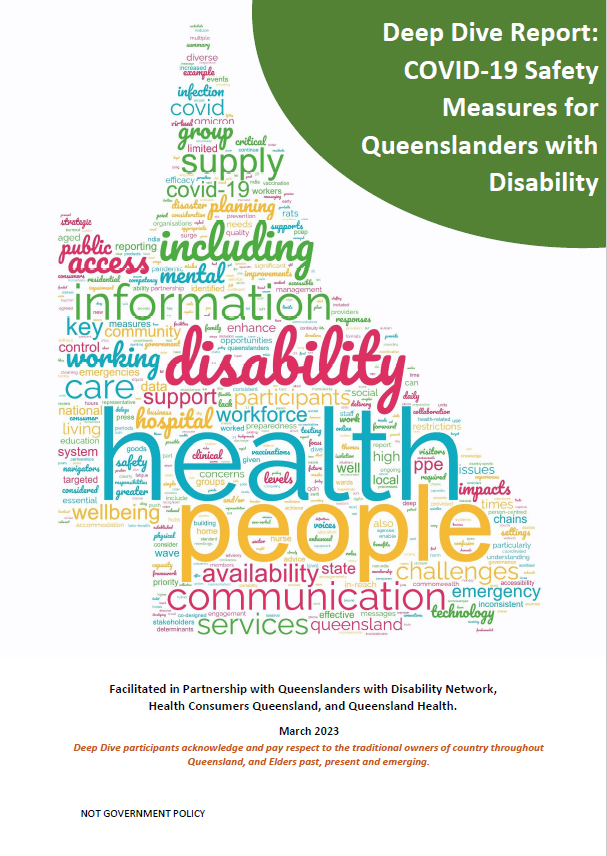 Image of the title page of Information Sheet 2 - Getting the COVID-19 care you need – information for people with disability and their families