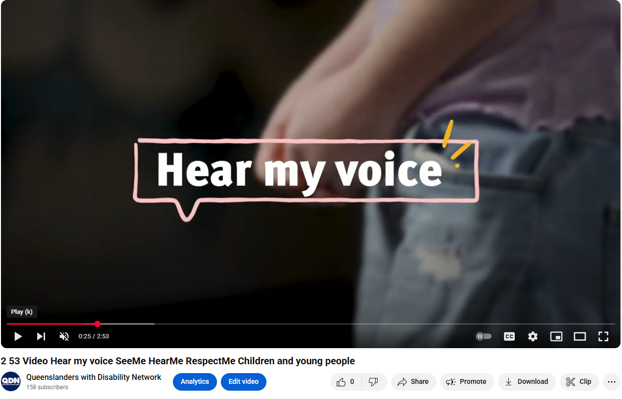 A screen clipping of linked YouTube video. Text 