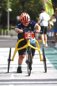 a woman frame running