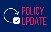 There is a circular arrow pointing to the text: "Policy Updates". 