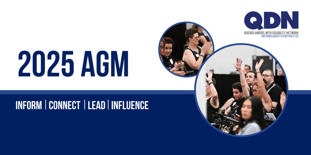 The title reads "2025 AGM". on the right is two images in circle frames of members contributing to the 2024 AGM.